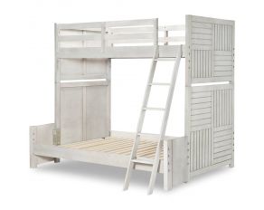 Summer Camp Twin over Full Bunk Bed in Stone Path Gray