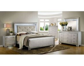 Bellanova Panel Bedroom Collections in Silver