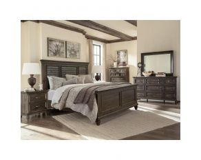 Magnussen Calistoga Queen Panel Bedroom Set in Weathered Charcoal