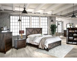 Bianca Panel Bedroom Collections in Dark Walnut