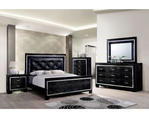 Bellanova Panel Bedroom Collections in Black