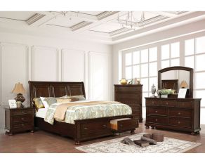 Castor Storage Bedroom Collections in Brown Cherry