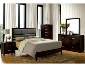 Furniture of America Janine Bedroom Set in Espresso