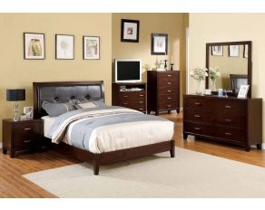 Enrico I Upholstered Bedroom Collections in Brown Cherry