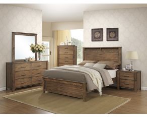 Brayden Panel Bedroom Collections in Satin Mindi