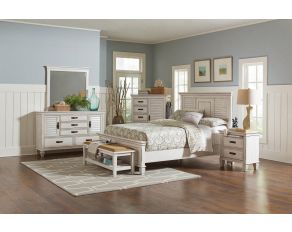 Franco Panel Bedroom Collections in Antique White