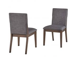 Palm Canyon Set of 2 Upholstered Chairs in Carob Brown