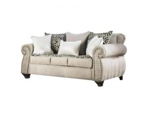 Furniture of America Sinatra Sofa in Light Mocha