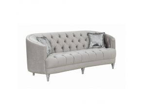 Avonlea Sloped Arm Tufted Sofa in Grey