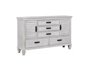 Franco 5 Drawer Dresser in Antique White