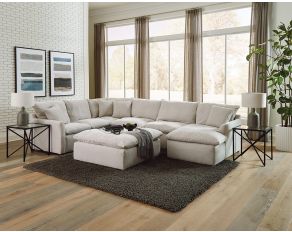 Harper Sectional Living Room Set in Oyster