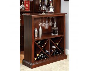 Furniture of America Voltaire Bar Table in Dark Cherry