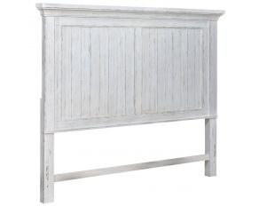 River Place King Mansion Headboard in Riverstone White
