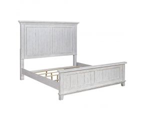 River Place King Panel Bed in Riverstone White