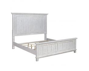 River Place Queen Panel Bed in Riverstone White