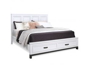Hyde Park King Storage Panel Bed in White