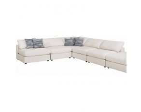 Serene 5 Piece Upholstered Modular Sectional in Beige