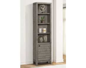 Tempe 22 Inch Open Top Bookcase in Grey Stone