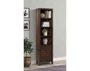 Tempe 22 Inch Open Top Bookcase in Tobacco