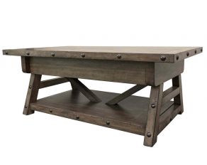 Lodge Rectangular Lift Top Cocktail Table in Siltstone