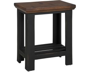 Mesa Chairside Table in Antique Black