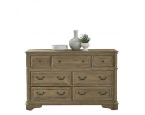 Magnolia Manor 7 Drawer Dresser in Weathered Bisque