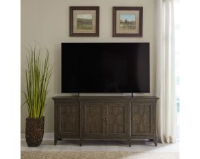 Paradise Valley 76 Inch TV Console in Saddle Brown