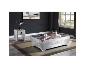 Brancaster Rectangular Coffee Table in Aluminum