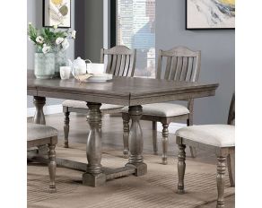 Newcastle Rectangular Dining Table with 18-Inch Leaf in Antique Gray