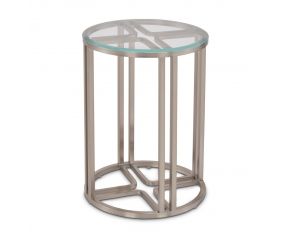 Lanterna Chairside Table in Silver Mist