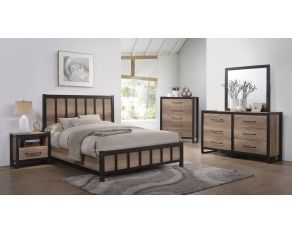 Coaster Edgewater Bedroom Set in Weathered Oak