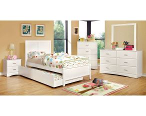 Furniture of America Prismo Bedroom Set in White