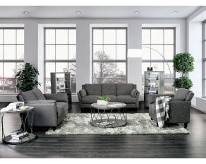 Yazmin Living Room Set in Grey