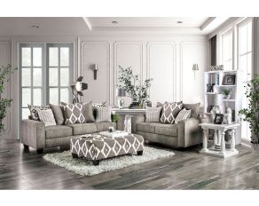 Basie Living Room Set in Grey