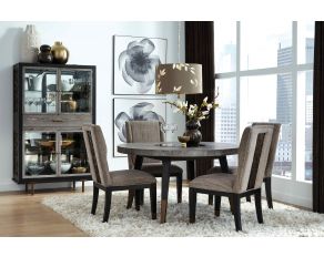 Ryker Round Dining Room Set in Coventry Grey