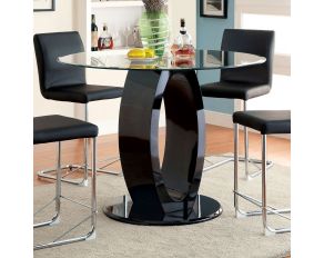 Furniture of America Lodia II Dining Set in Black