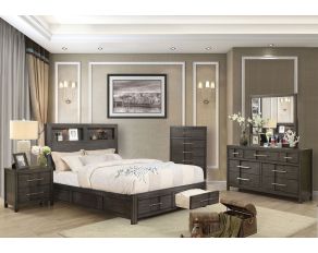 Furniture of America Karla Storage Bedroom Set in Grey