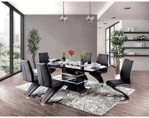 Midvale Dining Room Set in Black Chrome