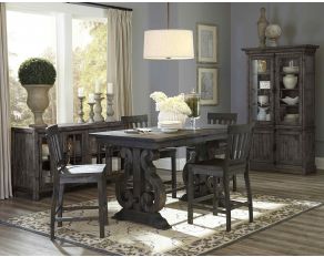 Bellamy Rectangular Counter Dining Room Set in Peppercorn