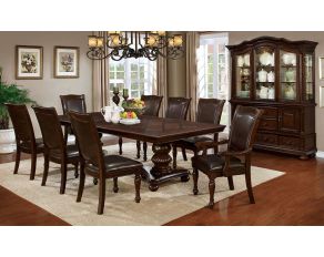 Furniture of America Alpena Rectangular Dining Set in Brown Cherry