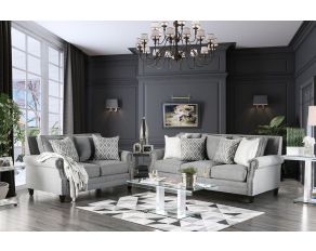 Furniture of America Giovanni Living Room Set in Gray