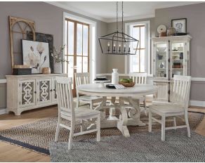 Bronwyn 48 inch Round Dining Room Set in Alabaster