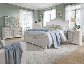 Liberty Furniture Bayside Panel Bedroom Set in Antique White