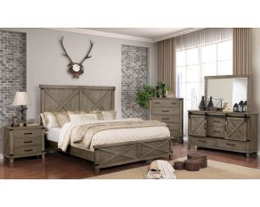 Furniture of America Bianca Panel Bedroom Set in Grey