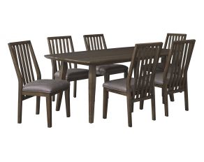 Kisper Rectangular Dining Room Set in Brown