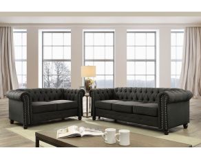 Furniture of America Winifred Living Room Set in Gray