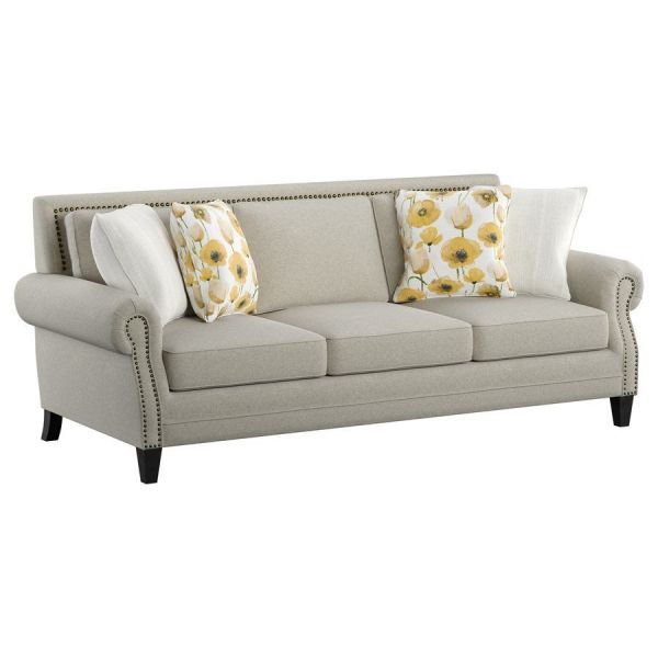 Celia Sofa With 4 Pillows In Saxon