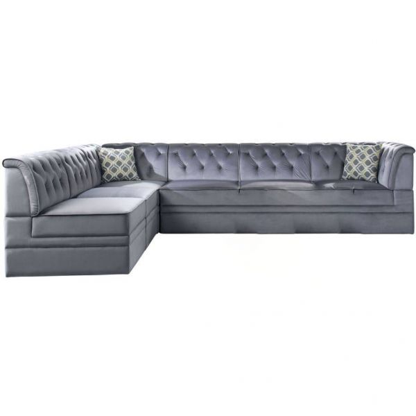 Bois Ii Sectional Sofa In Gray By Acme