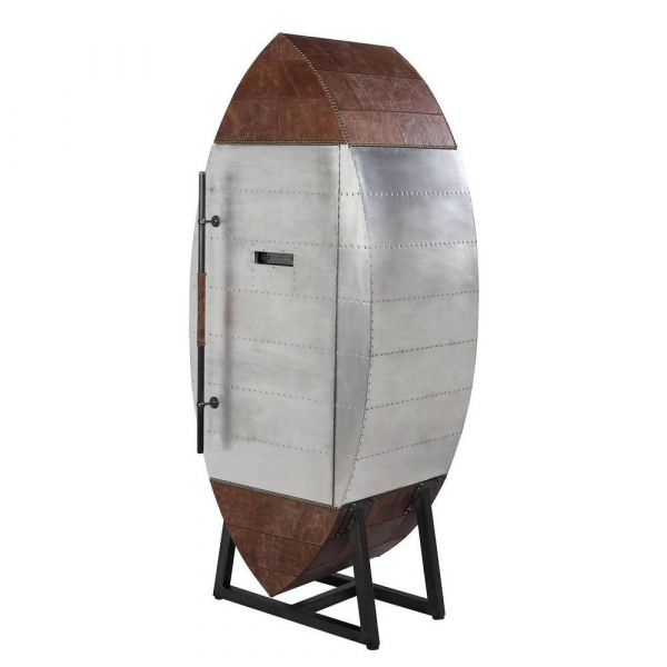 Brancaster Wine Cooler Cabinet In Retro Brown By Acme Furniture Local Outlet