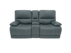 Shelby Power Console Loveseat in Cabrera Azure